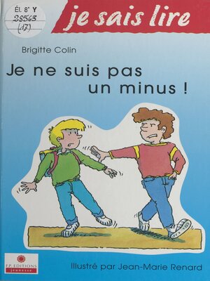 cover image of Je ne suis pas un minus